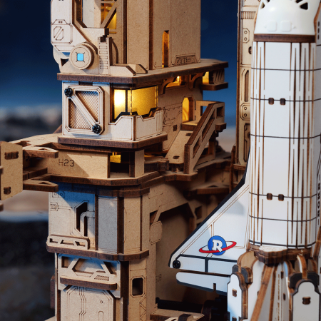 Puzzle 3D, din lemn, mecanic, Naveta spatiala, 446 piese [3]
