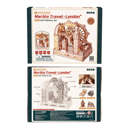 Puzzle 3D, mecanic, Marble Travel - LONDON, lemn, 431 piese [6]