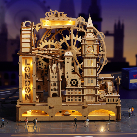 Puzzle 3D, mecanic, Marble Travel - LONDON, lemn, 431 piese [2]