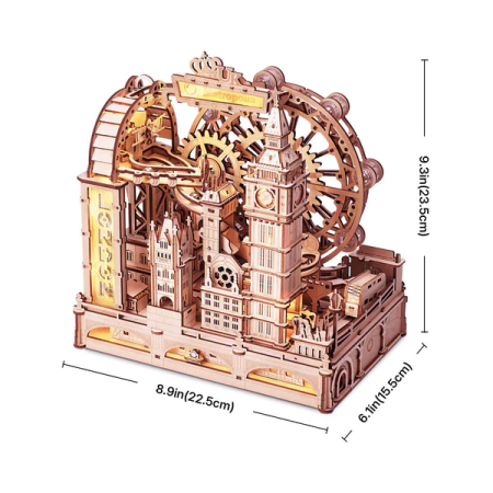 Puzzle 3D, mecanic, Marble Travel - LONDON, lemn, 431 piese [5]