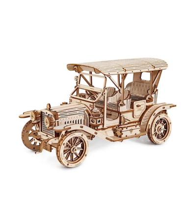 Puzzle 3D din Lemn pentru copii si adulti - Puzzle 3D, mecanic, din lemn, Masina de epoca, 298 piese