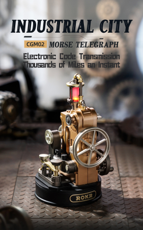 Puzzle 3D mecanic, TELEGRAF MORSE, metal si plastic [1]