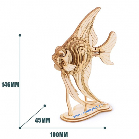 Puzzle 3D, Angel fish, lemn, 45 piese, TG273 [4]