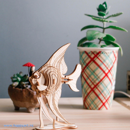 Puzzle 3D, Angel fish, lemn, 45 piese, TG273 [7]