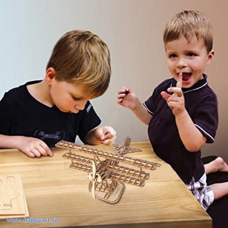 Puzzle 3D, Avion, lemn, 145 piese, TG301 [5]