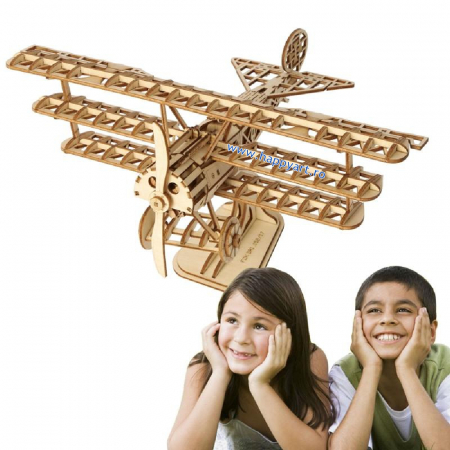 Puzzle 3D, Avion, lemn, 145 piese, TG301 [7]
