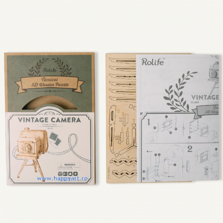 Puzzle 3D, Camera foto vintage, lemn, 142 piese, TG403 [3]