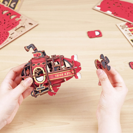 Puzzle 3D, Robotime, DEEP-SEA ADVENTURER, lemn, 219 piese [6]
