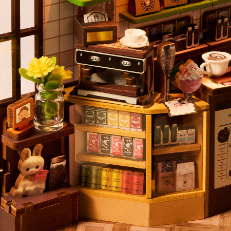 Puzzle 3D Rolife Cafeneaua din vacanta, 171 piese, lemn [10]