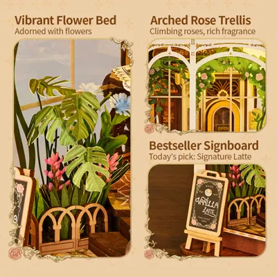 Puzzle 3D Rolife Cafeneaua din vacanta, 171 piese, lemn [8]