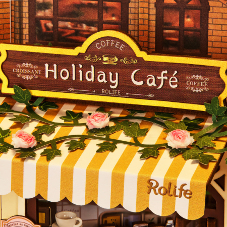 Puzzle 3D Rolife Cafeneaua din vacanta, 171 piese, lemn [15]