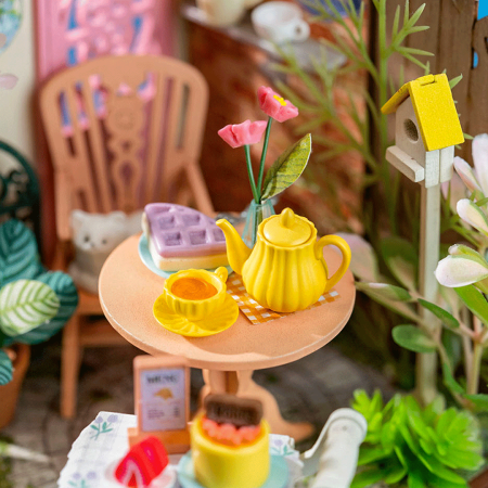 Puzzle 3D, Fancy Tea - Salonul de ceai din gradina, Rolife, lemn, 112 piese [8]