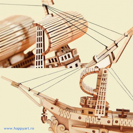 Puzzle 3D, Sailing ship, lemn, 118 piese, TG305 [6]