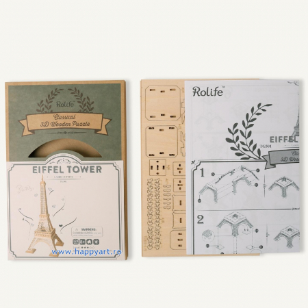 Puzzle 3D, Turnul Eiffel, lemn, 121 piese, TG501 [3]