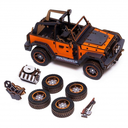 Puzzle din lemn 3D, Masina Maverick, 265 piese, scara 1-18 [6]