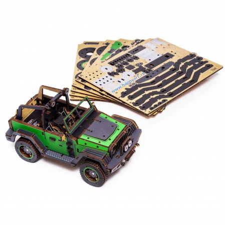 Puzzle din lemn 3D, Masina Maverick, 265 piese, scara 1-18 [14]
