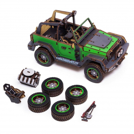 Puzzle din lemn 3D, Masina Maverick, 265 piese, scara 1-18 [15]