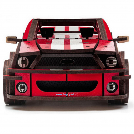 Puzzle din lemn 3D, Masina Stallion GT, 248 piese, scara 1-18 [1]