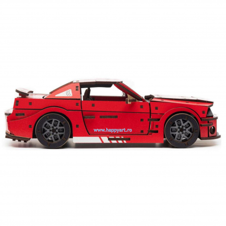 Puzzle din lemn 3D, Masina Stallion GT, 248 piese, scara 1-18 [2]