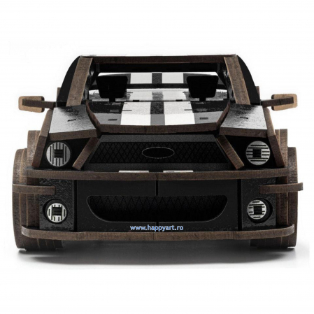 Puzzle din lemn 3D, Masina Stallion GT, 248 piese, scara 1-18 [1]