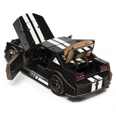 Puzzle din lemn 3D, Masina Stallion GT, 248 piese, scara 1-18 [4]