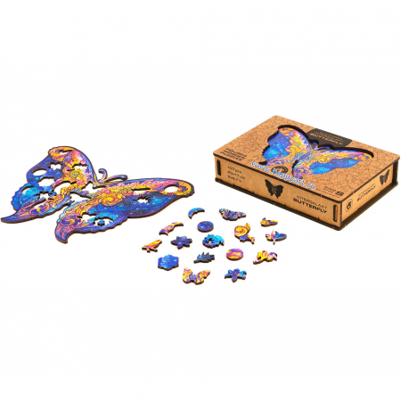 Puzzle Fluture Intergalaxy, din lemn, Unidragon [1]