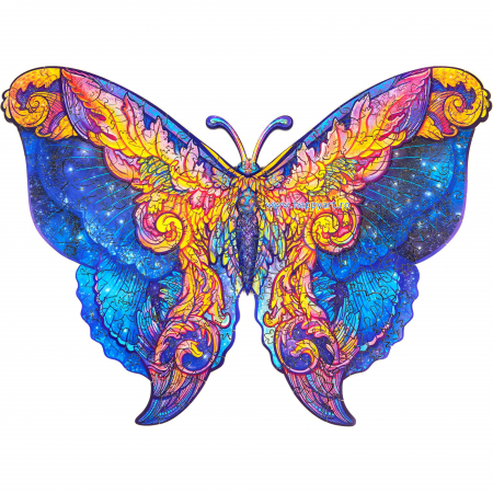Puzzle Fluture Intergalaxy, din lemn, Unidragon [2]