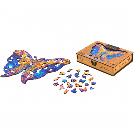 Puzzle Fluture Intergalaxy, din lemn, Unidragon [2]