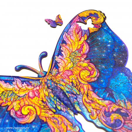 Puzzle Fluture Intergalaxy, din lemn, Unidragon [1]