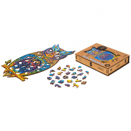 Puzzle lemn, Bufnita fermecatoare, Unidragon [1]