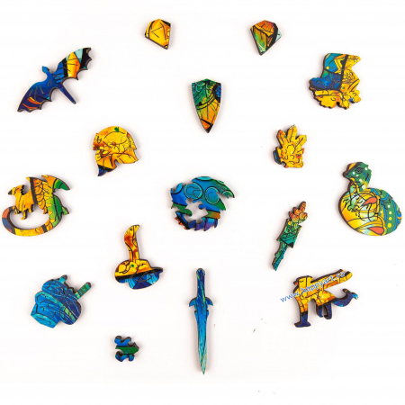 Puzzle lemn, Dragonul de foc, Unidragon [3]