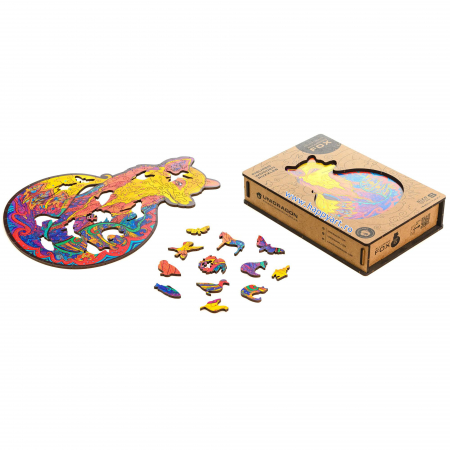 Puzzle lemn, Vulpea sireata, Unidragon [1]