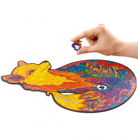 Puzzle lemn, Vulpea sireata, Unidragon [7]