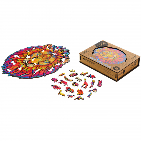 Puzzle Leu misterios, din lemn, Unidragon [1]