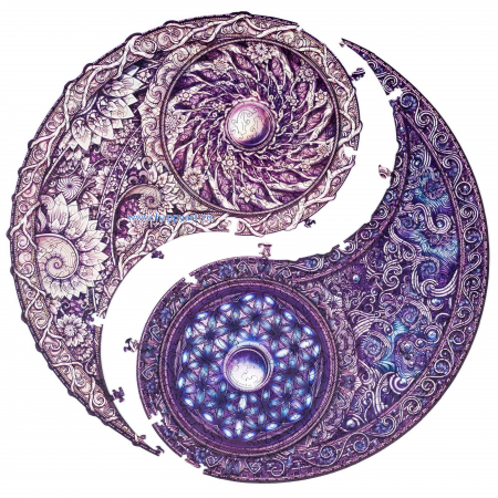 Puzzle Mandala Yin Yang, din lemn, Unidragon [4]