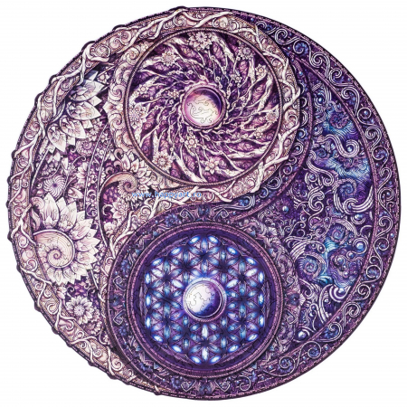 Puzzle Mandala Yin Yang, din lemn, Unidragon [2]