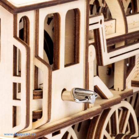Puzzle mecanic 3D, Locomotiva, lemn, 350 piese, LK701 [11]