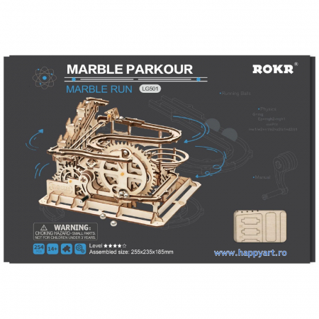 Puzzle mecanic 3D, Marble Parkour, lemn, 254 piese, LG501 [1]