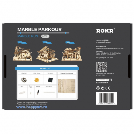 Puzzle mecanic 3D, Marble Parkour, lemn, 254 piese, LG501 [2]