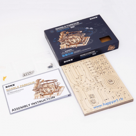 Puzzle mecanic 3D, Marble Parkour, lemn, 254 piese, LG501 [3]