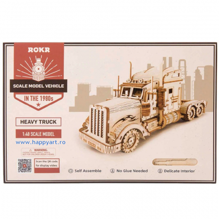 Puzzle 3D, Heavy Truck, lemn, 286 piese, MC502 [4]