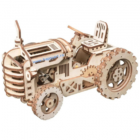Puzzle mecanic 3D, Tractor, lemn, 135 piese, LK401 [0]