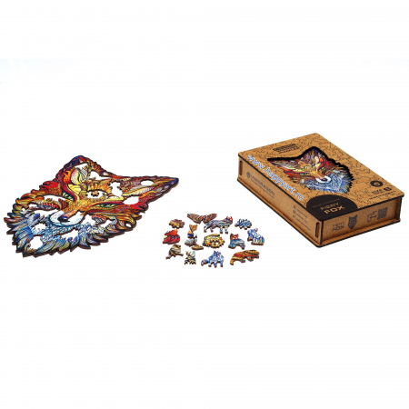 Puzzle Vulpea de foc, din lemn, Unidragon [1]