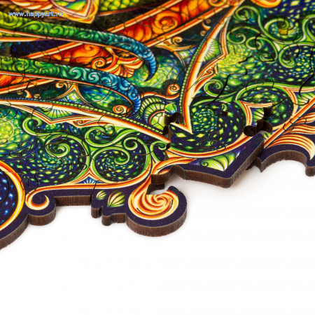 Puzzle Mandala Abundenta Inepuizabila, din lemn, Unidragon [5]