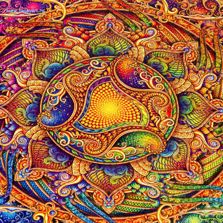 Puzzle Mandala Abundenta Inepuizabila, din lemn, Unidragon [4]