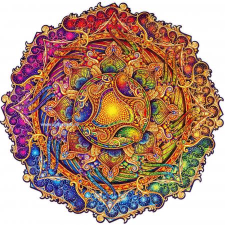Puzzle Mandala Abundenta Inepuizabila, din lemn, Unidragon [2]