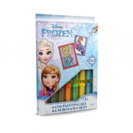 Pictura cu nisip colorat - Pictura cu nisip colorat Frozen – Elsa & Anna