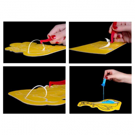 Paw Patrol - SKYE & EVEREST, Set creativ pictura cu nisip colorat, 2 planse 16,5 x 23,5 cm, 15 tuburi nisip multicolor, 1 penseta, 2 folii, + 3 ani [6]