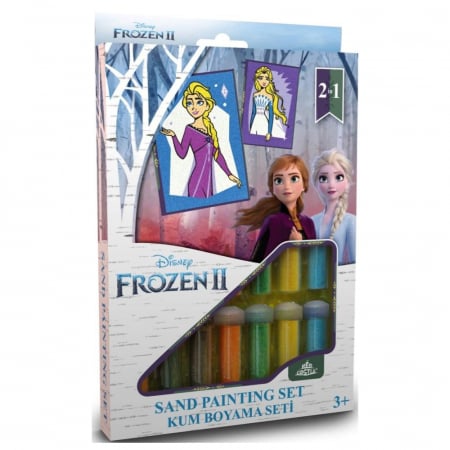 Pictura cu nisip colorat - Pictura cu nisip colorat Frozen II - Elsa