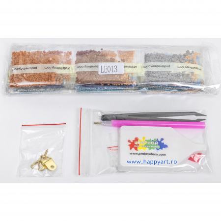 Set Goblen cu diamante, cu sasiu, Balerina Baby, 30x40 cm, 21 culori [5]